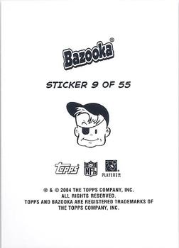 2004 Bazooka - Stickers #9 Kyle Boller / Carson Palmer / Rex Grossman / Byron Leftwich Back
