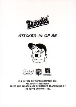 2004 Bazooka - Stickers #14 David Carr / Aaron Brooks / Joey Harrington / Patrick Ramsey Back