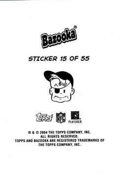 2004 Bazooka - Stickers #15 Corey Dillon / Duce Staley / Charlie Garner / Garrison Hearst Back