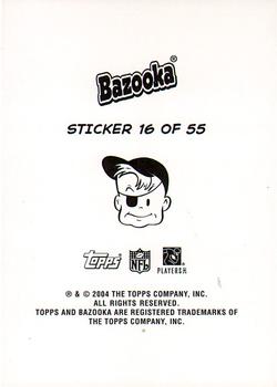 2004 Bazooka - Stickers #16 Eddie George / Stephen Davis / Jerome Bettis / Curtis Martin Back