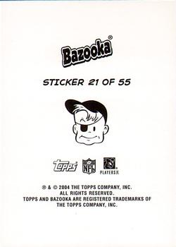2004 Bazooka - Stickers #21 Fred Taylor / Shaun Alexander / Edgerrin James / Travis Henry Back