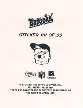 2004 Bazooka - Stickers #22 Mike Anderson / Correll Buckhalter / Kevin Faulk / Moe Williams Back