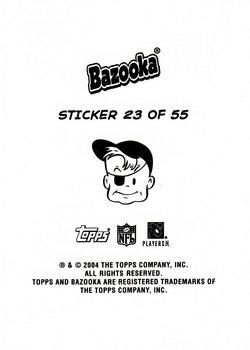 2004 Bazooka - Stickers #23 Warrick Dunn / Tiki Barber / Michael Bennett / Thomas Jones Back
