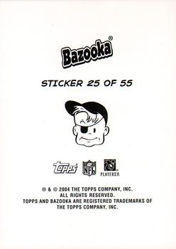 2004 Bazooka - Stickers #25 Randy McMichael / Alge Crumpler / Dallas Clark / Teyo Johnson Back