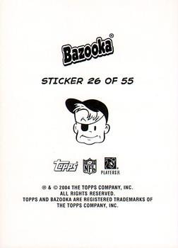 2004 Bazooka - Stickers #26 Tony Gonzalez / Jeremy Shockey / Todd Heap / Dante Hall Back