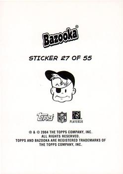 2004 Bazooka - Stickers #27 Amani Toomer / Joe Horn / Jimmy Smith / Eric Moulds Back