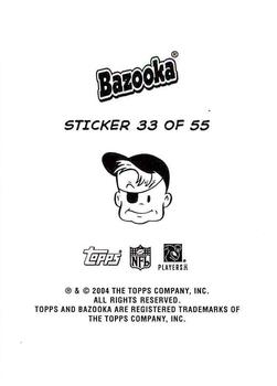 2004 Bazooka - Stickers #33 Kelly Campbell / Kassim Osgood / Brandon Lloyd / Robert Ferguson Back