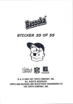 2004 Bazooka - Stickers #35 Randy Moss / Chad Johnson / Marvin Harrison / Torry Holt Back
