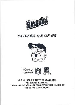 2004 Bazooka - Stickers #43 Vince Wilfork / Tommie Harris / Teddy Lehman / D.J. Williams Back