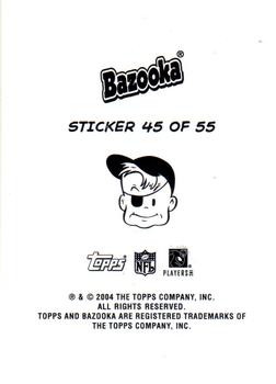 2004 Bazooka - Stickers #45 Eli Manning / Philip Rivers / Ben Roethlisberger / J.P. Losman Back