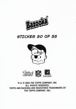 2004 Bazooka - Stickers #50 Larry Fitzgerald / Roy Williams / Reggie Williams / Lee Evans Back