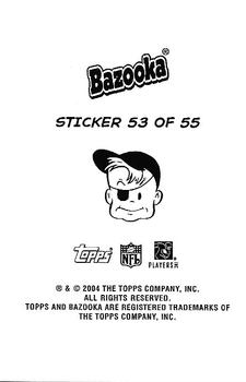 2004 Bazooka - Stickers #53 Sean Taylor / Ahmad Carroll / Chris Gamble / Johnnie Morant Back