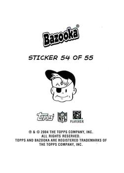 2004 Bazooka - Stickers #54 Julius Jones / Greg Jones / Mewelde Moore / Cedric Cobbs Back
