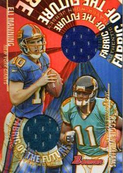 2004 Bowman - Fabric of the Future Doubles #FFD-MW Eli Manning / Reggie Williams Front