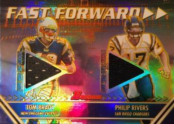 2004 Bowman - Fast Forward Dual Jersey #FFW-BR Tom Brady / Philip Rivers Front