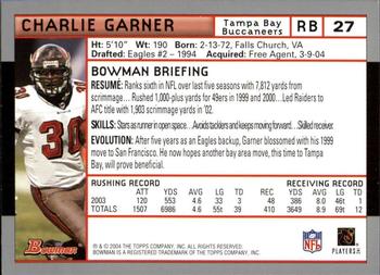 2004 Bowman - First Edition #27 Charlie Garner Back