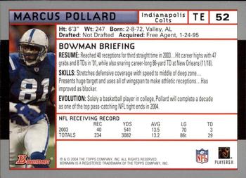 2004 Bowman - First Edition #52 Marcus Pollard Back