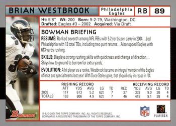 2004 Bowman - First Edition #89 Brian Westbrook Back