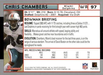 2004 Bowman - First Edition #97 Chris Chambers Back
