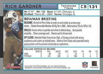 2004 Bowman - First Edition #131 Rich Gardner Back