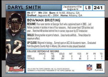 2004 Bowman - First Edition #241 Daryl Smith Back