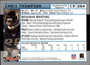 2004 Bowman - First Edition #254 Chris Thompson Back