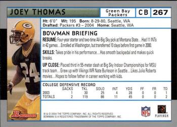 2004 Bowman - First Edition #267 Joey Thomas Back