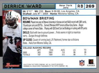 2004 Bowman - First Edition #269 Derrick Ward Back