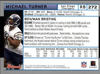 2004 Bowman - First Edition #272 Michael Turner Back