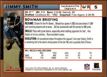 2004 Bowman - Gold #5 Jimmy Smith Back