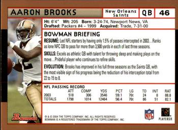 2004 Bowman - Gold #46 Aaron Brooks Back