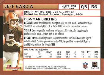 2004 Bowman - Gold #56 Jeff Garcia Back
