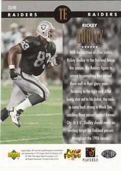 1996 SP - Holoview #33 Rickey Dudley Back