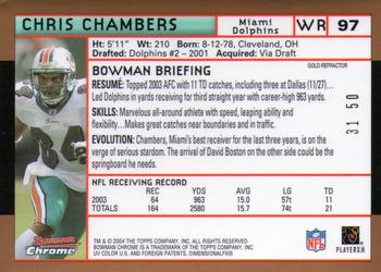 2004 Bowman Chrome - Gold Refractors #97 Chris Chambers Back