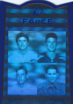 1996 SP - SPx Force #FR3 Dan Marino / Brett Favre / Drew Bledsoe / Troy Aikman Front