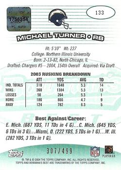 2004 Bowman's Best - Green #133 Michael Turner Back