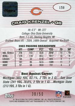 2004 Bowman's Best - Red #158 Craig Krenzel Back