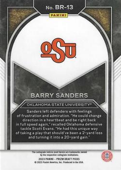 2023 Panini Prizm Draft Picks - Brilliance #BR-13 Barry Sanders Back