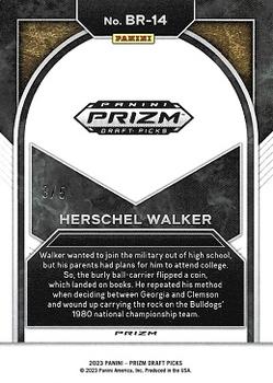 2023 Panini Prizm Draft Picks - Brilliance Black Gold #BR-14 Herschel Walker Back