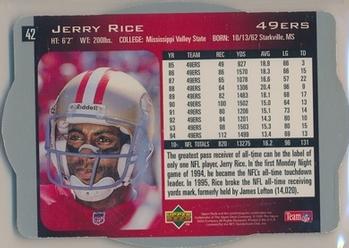 1996 SPx #42 Jerry Rice Back
