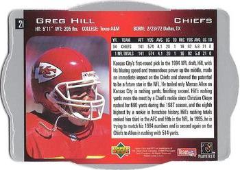 1996 SPx #21 Greg Hill Back