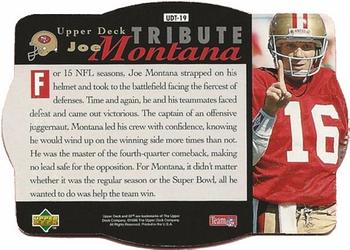 1996 SPx #UDT-19 Joe Montana Back