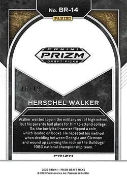 2023 Panini Prizm Draft Picks - Brilliance Orange Pulsar #BR-14 Herschel Walker Back