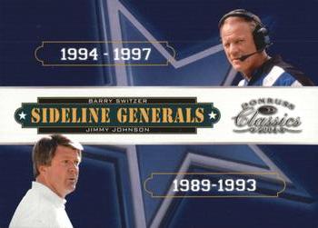 2004 Donruss Classics - Sideline Generals #SG-1 Barry Switzer / Jimmy Johnson Front