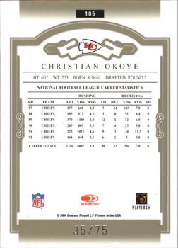 2004 Donruss Classics - Significant Signatures Green #105 Christian Okoye Back