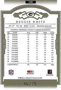 2004 Donruss Classics - Significant Signatures Green #140 Reggie White Back