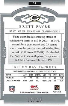 2004 Donruss Classics - Significant Signatures Platinum #32 Brett Favre Back
