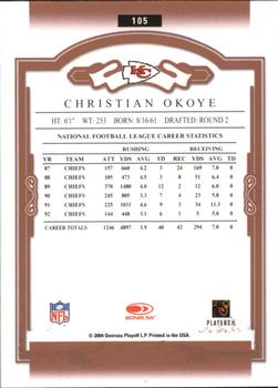 2004 Donruss Classics - Significant Signatures Red #105 Christian Okoye Back