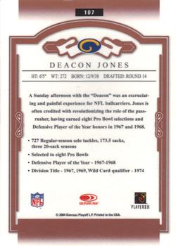 2004 Donruss Classics - Significant Signatures Red #107 Deacon Jones Back