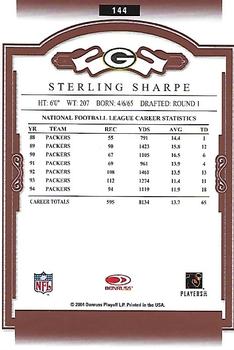 2004 Donruss Classics - Significant Signatures Red #144 Sterling Sharpe Back